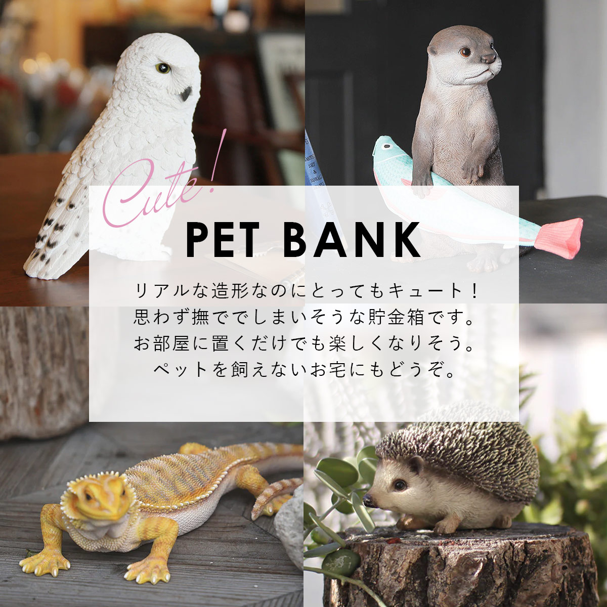 magnet PET BANK ペットバンク HEDGEHOG ハリネズミ オブジェ 貯金箱