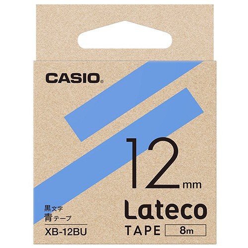 カシオ ラテコ 詰め替え用テープ 12mm 黒文字/テープは10色から選択