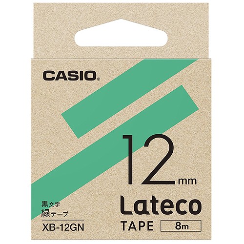 カシオ ラテコ 詰め替え用テープ 12mm 黒文字/テープは10色から選択可能