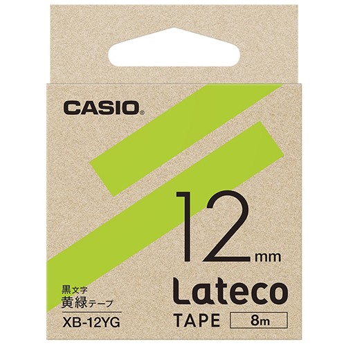カシオ ラテコ 詰め替え用テープ 12mm 黒文字/テープは10色から選択