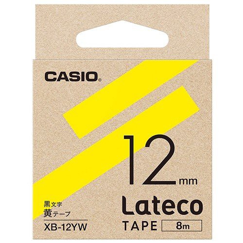 カシオ ラテコ 詰め替え用テープ 12mm 黒文字/テープは10色から選択可能