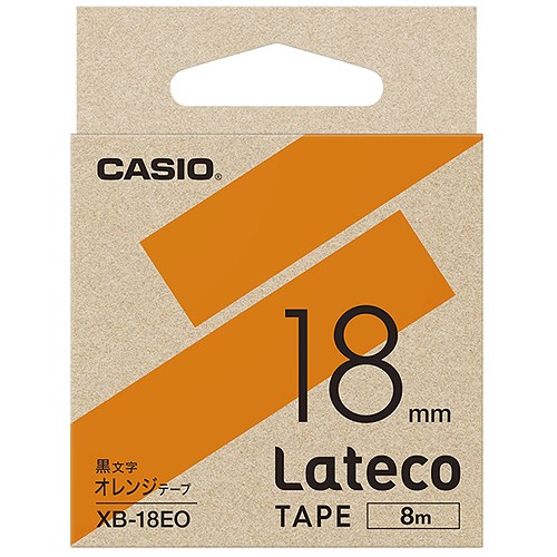 カシオ ラテコ 詰め替え用テープ 18mm 黒文字/テープは10色から選択可能｜mitastore｜05