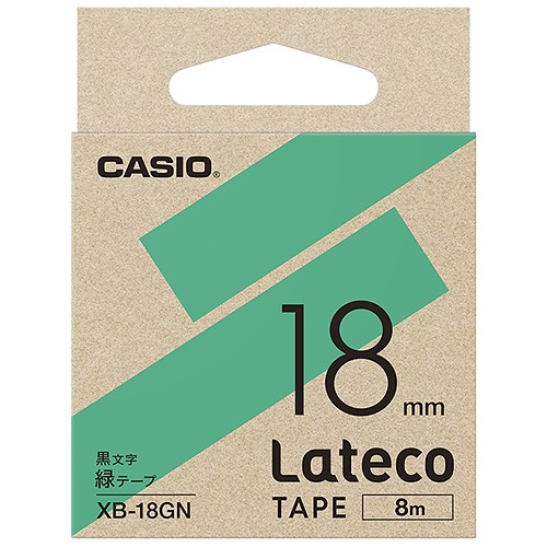 カシオ ラテコ 詰め替え用テープ 18mm 黒文字/テープは10色から選択可能｜mitastore｜10