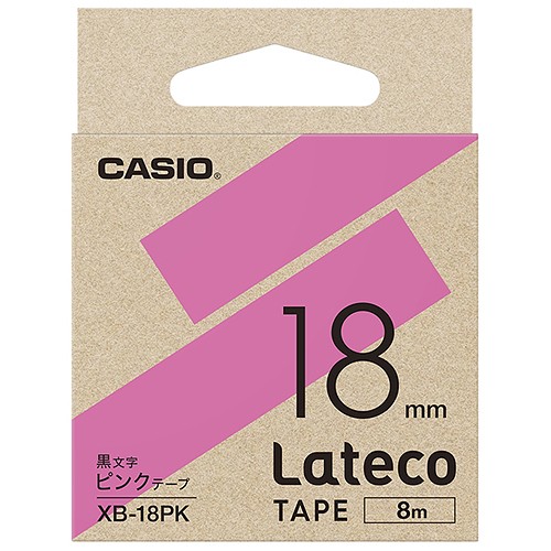 カシオ ラテコ 詰め替え用テープ 18mm 黒文字/テープは10色から選択可能｜mitastore｜07