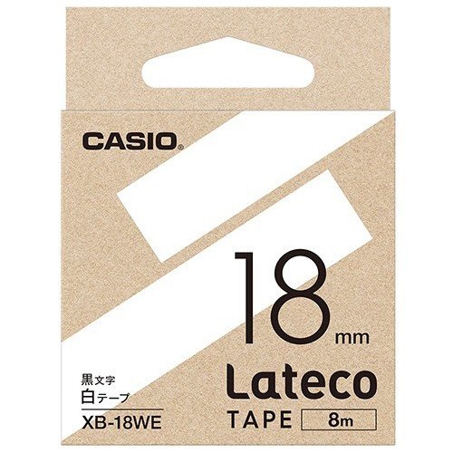 カシオ ラテコ 詰め替え用テープ 18mm 黒文字/テープは10色から選択可能｜mitastore｜03