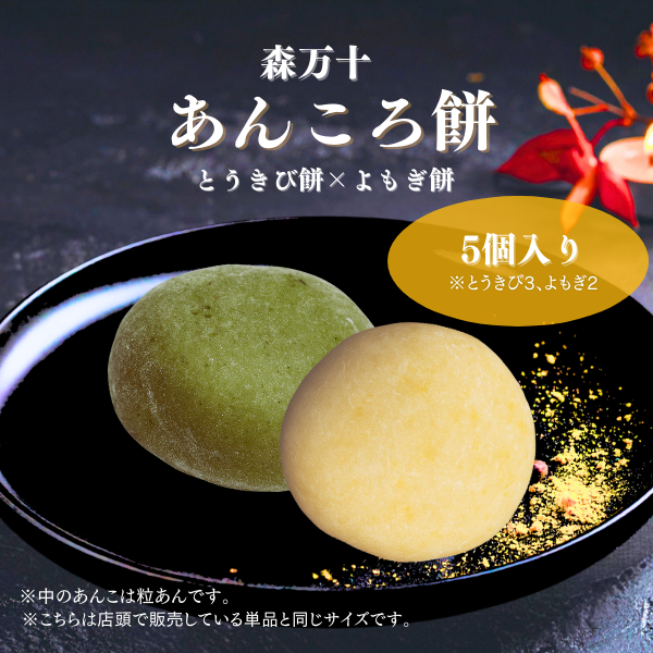新商品】あんころ餅（5個入）森万十 手作り 阿蘇産 つきたて とうきび