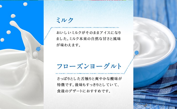 ミルクとフローズンヨーグルト