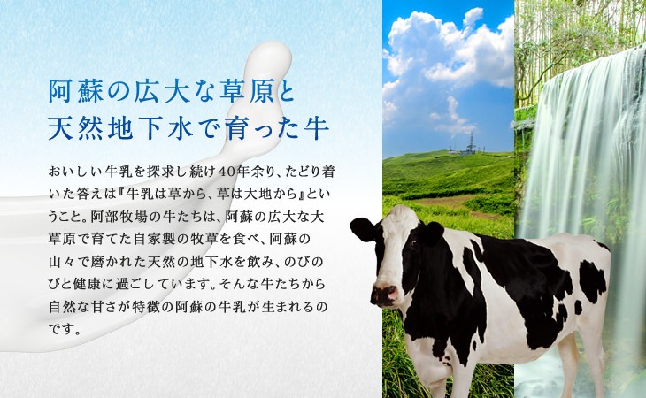 阿蘇の広大な草原と天然地下水で育った牛