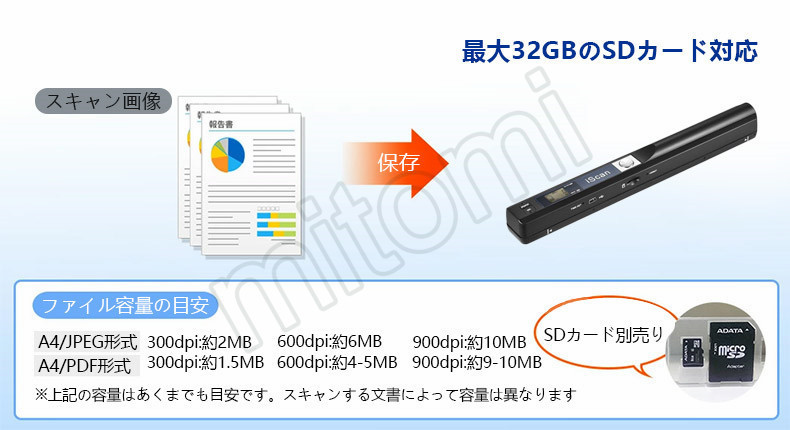 モバイルスキャナ OCR機能搭載 ハンディスキャナー データ化 写真 文字 効率アップ 自動保存 パソコン 年賀状 プリント 周辺機器 z94  :fudz94:mitomi - 通販 - Yahoo!ショッピング