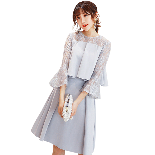 フレア ドレス 結婚式 謝恩会 半袖 パーティードレス 韓国 楽天市場】結婚式 ドレス 服装 謝恩会 二次会 ワンピース 卒業
