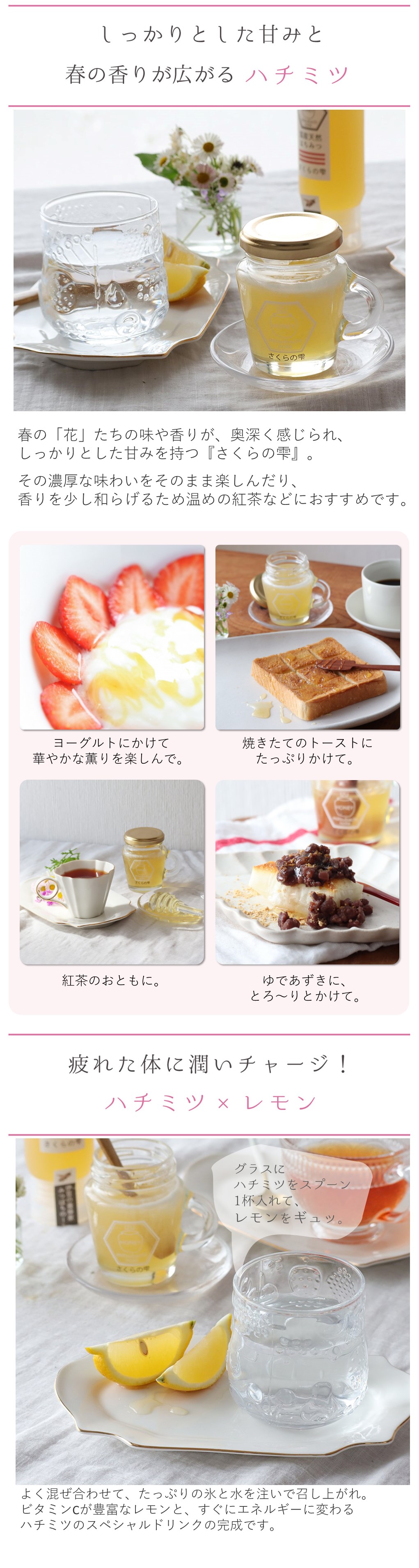 はちみつ 国産 蜂蜜 ハチミツ 純粋 非加熱 さくらの雫 チューブタイプ