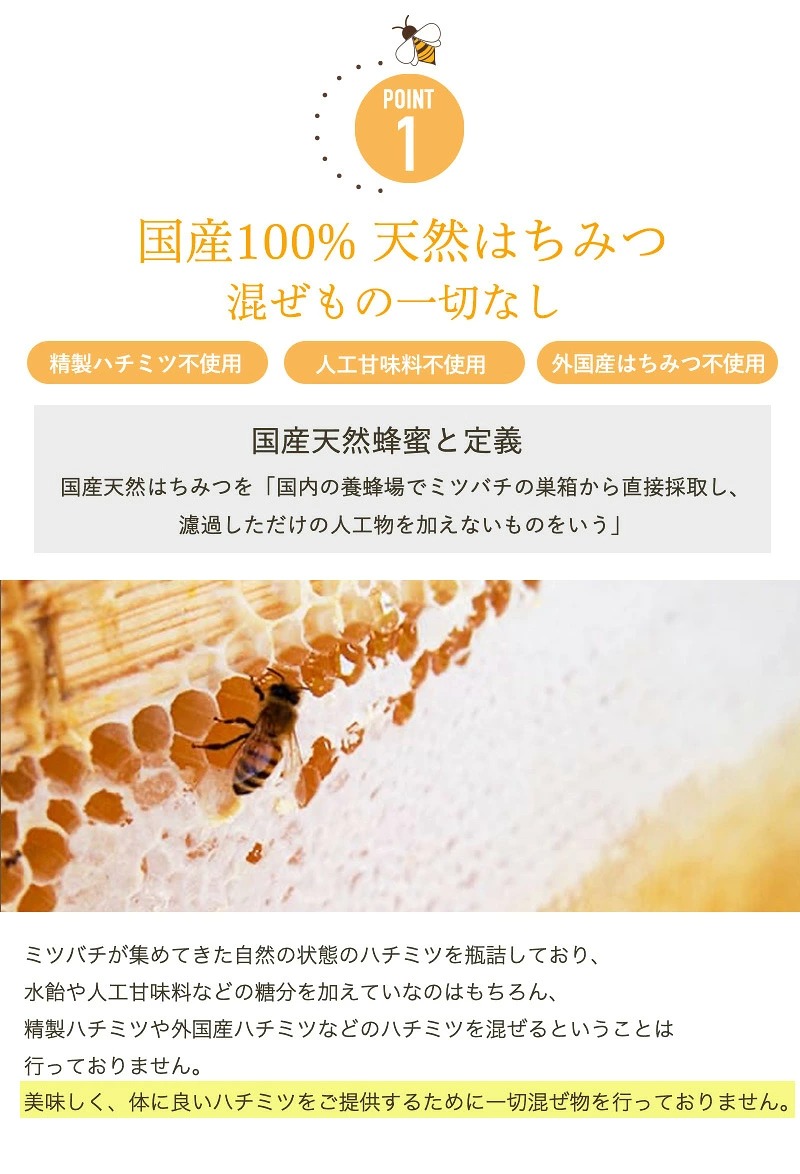 はちみつ 国産 純粋 非加熱 選べる 5種類 純国産100% 天然 生はちみつ
