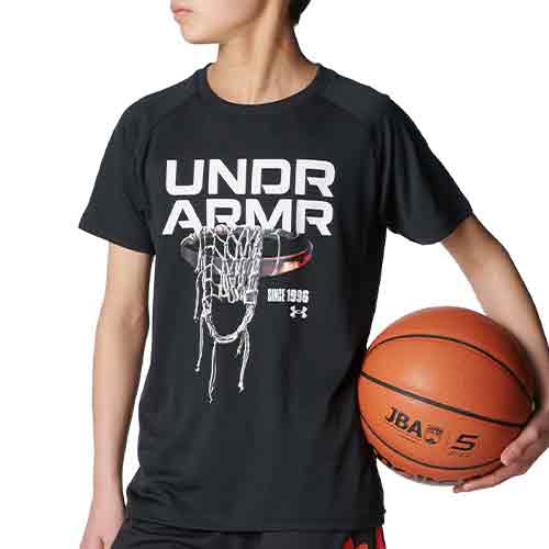 アンダーアーマー UA テック グラフィック ショートスリーブ Tシャツ 半袖 ジュニア バスケットボール 6001287-001 | UNDER ARMOUR