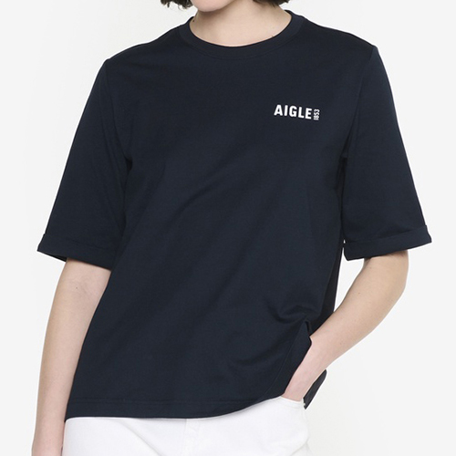 エーグル AIGLE 吸水速乾 ロゴプリントTシャツ（レディース）半袖 ZTFAT50-001｜mitsuhashi
