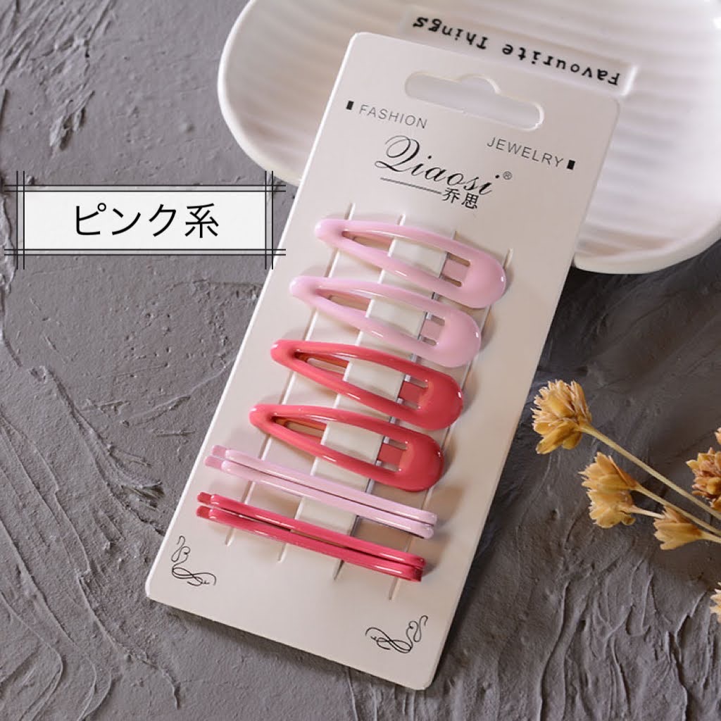 ヘアピン パッチンピン アメピン レインボー ヘアクリップ