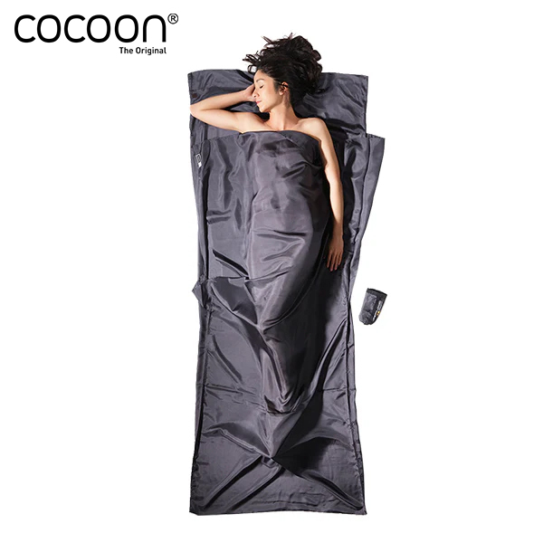 コクーン インセクトシールド サファリトラベルシーツ シルク ライノグレー COCOON 12550025 収納袋付き シーツ 旅行 キャンプ 登山 車中泊 寝袋 虫よけ加工 | COCOON