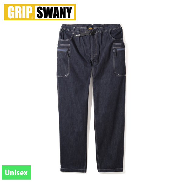 GRIP SWANY(グリップスワニー)  クールマックス デニム ギア パンツ GSMP-152 アウトドア ウェア ズボン ボトムス ユニセックス