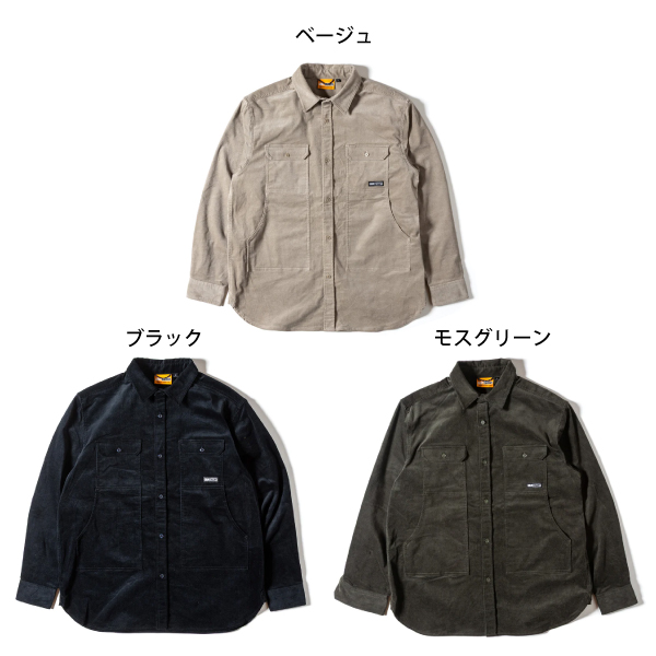 GRIP SWANY(グリップスワニー)  コーデュロイ ストレッチ フィールド シャツ GSMSH-072 アウトドア ウェア トップス メンズ 長袖 ポケットの画像