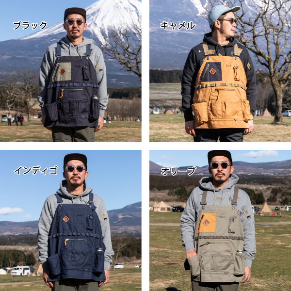 grn outdoor HIASOBI CAMPER VEST GO0218Q 焚き火 ウェア 火遊び