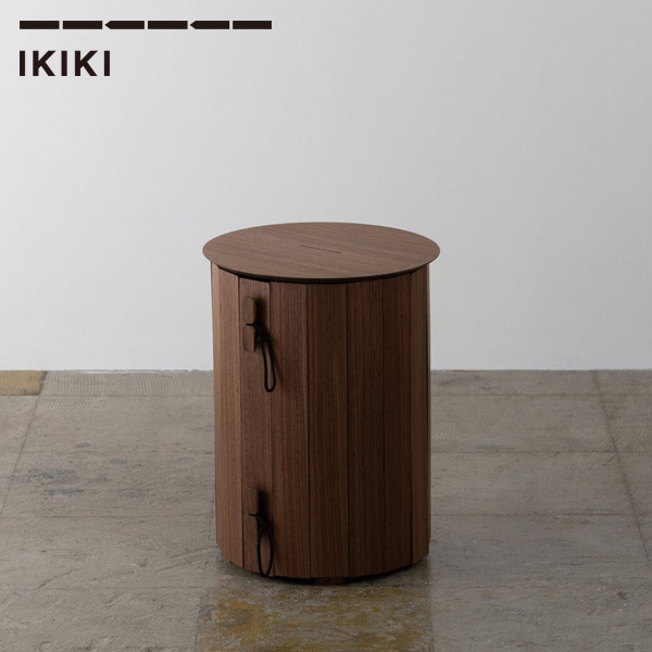IKIKI（イキキ）  フォルダブルコードビン ウォルナット K4600067 アウトドア キャンプ ごみ箱 ゴミ箱｜mitsuyoshi