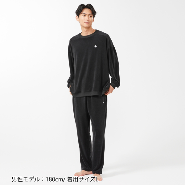 ロゴス リプナー ボディリカバリーベロア スウェット \u0026 パンツ セット 35212 35213 リカバリーウェア 疲労回復 パジャマ 快適 着心地 血行促進 疲労軽減の画像