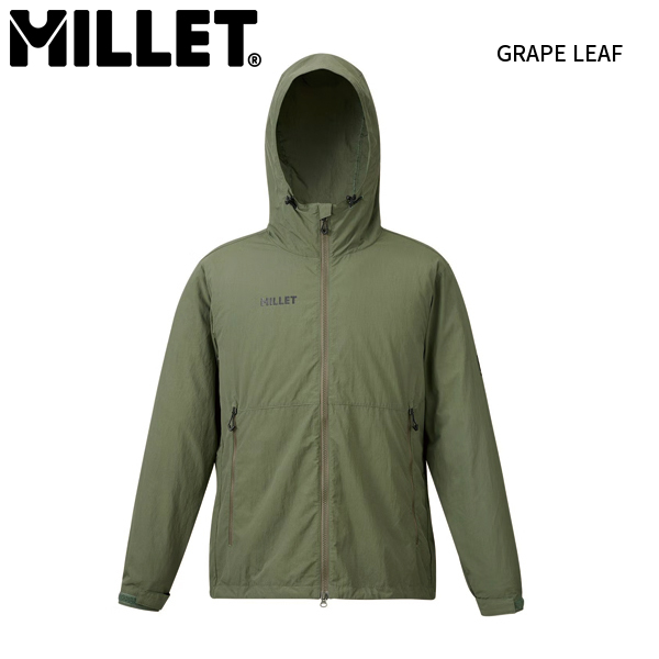 ★ MILLET Lite edge カーキ ラグラン ナイロンジャケット MILLET（ミレー） セムノ ライト ジャケット MIV02170 アウトドア