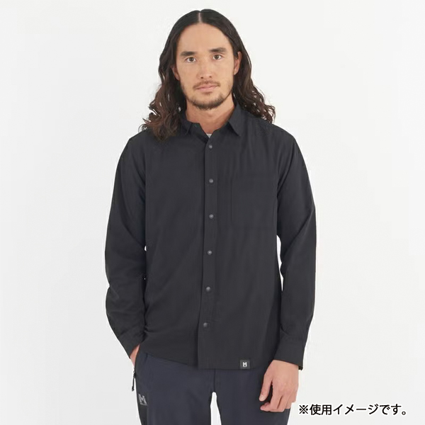 ミレー  インセクト バリヤー ソリッドシャツ ロングスリーブ MIV03193 アウトドア ウェア トップス メンズ 長袖 吸水速乾 防虫 ストレッチ 胸ポケット付き_2