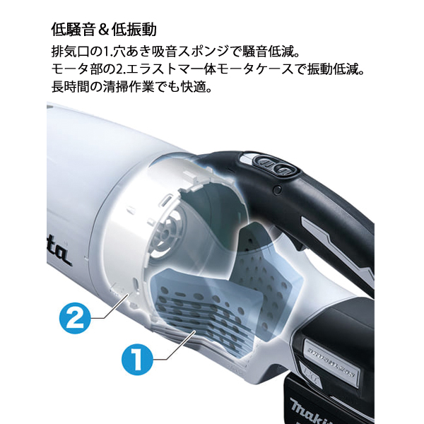 マキタ（makita） 18V 充電式クリーナ カプセル式 スライド トリガスイッチ 本体のみ CL280FDZ 掃除機 電動 電動式 クリーナー 掃除 バッテリ・充電器別売 | マキタ | 05