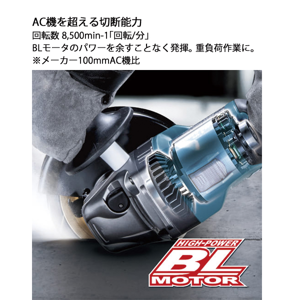 マキタ（makita） 40Vmax 充電式ディスクグラインダ 125mm バッテリー