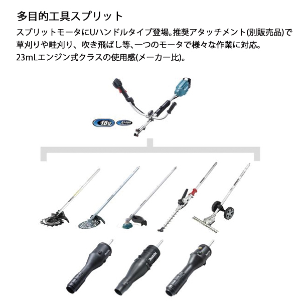 マキタ（makita） 18V 充電式スプリットUハンドルグラウンドトリマ