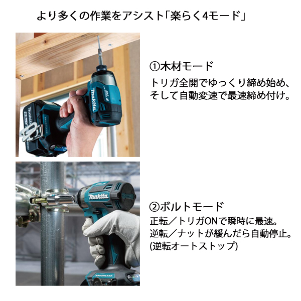 マキタ（makita） 18V 充電式インパクトドライバ バッテリー付き