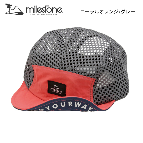 マイルストーン  オリジナルキャップ MSC-013 キャップ 帽子 ユニセックス ランニングキャップ メッシュ | milestone | 04
