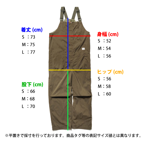NANGA（ナンガ） ヒノック リップストップ フィールドオーバーオール