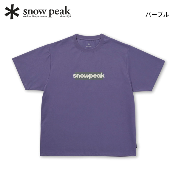 snow peak（スノーピーク） リフレクティブ タイポグラフィ Tシャツ