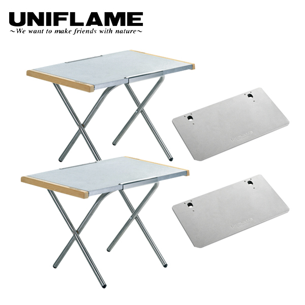 UNIFLAME ユニフレーム 焚き火テーブル 2台 & レッグラック