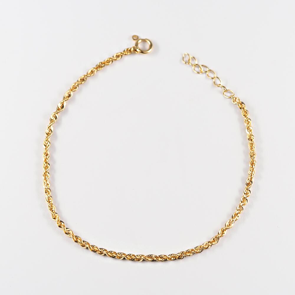 k18 ロープ チェーン シャイニーロープ 18k チェーンブレスレット