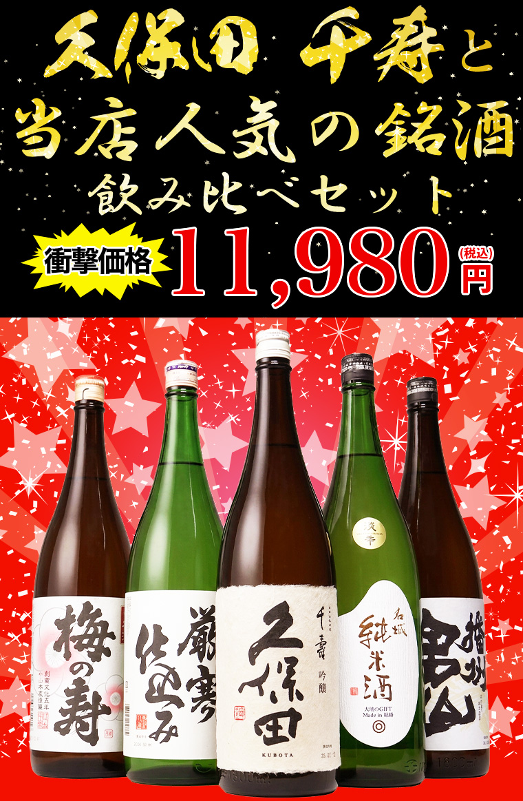 久保田 冬ギフト 贈り物 2026 日本酒 飲み比べセット 千寿 の入った