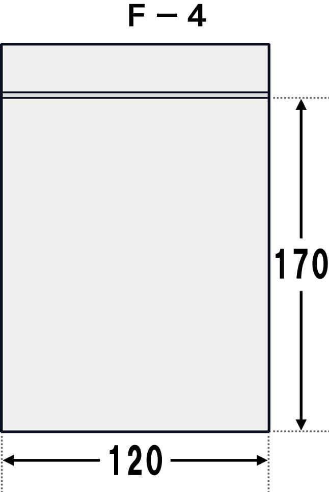 ミツワ チャック付きポリ袋 Ｆ-４サイズ 6000枚 幅120xチャック下170(A6入る) | ポリ袋、ビニール袋
