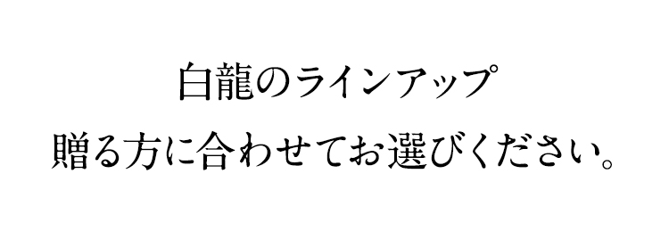 白龍のラインアップ