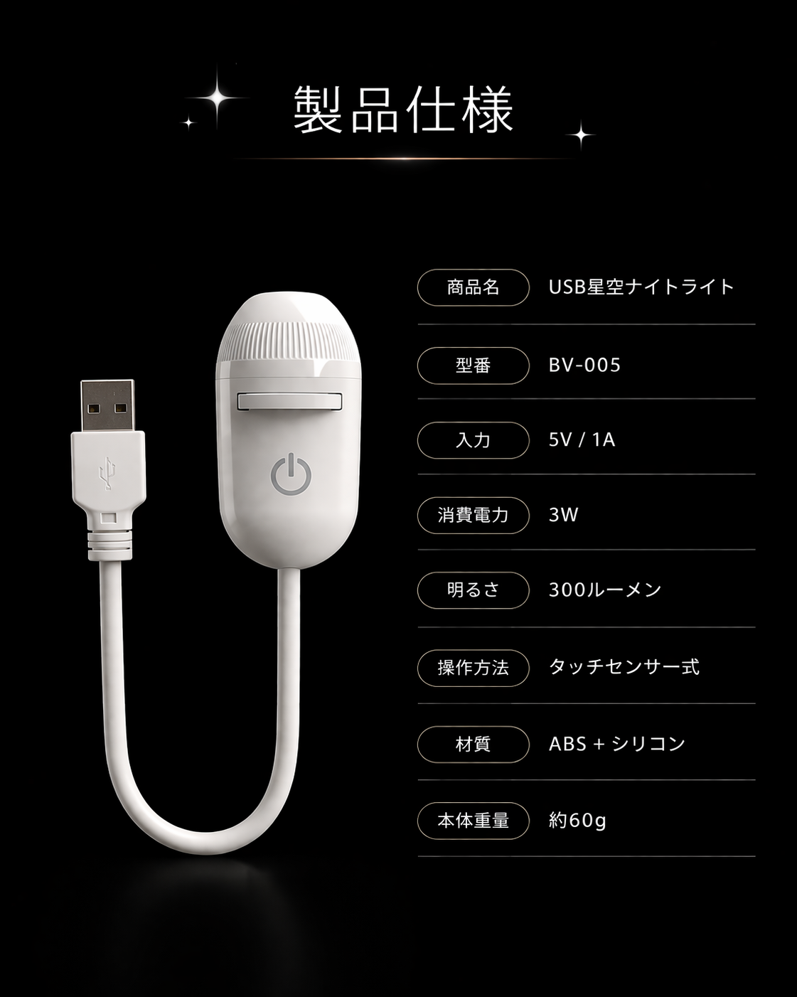 USB / 星空プロジェクター ナイトライト 天の川 三日月 土星 12星座 3
