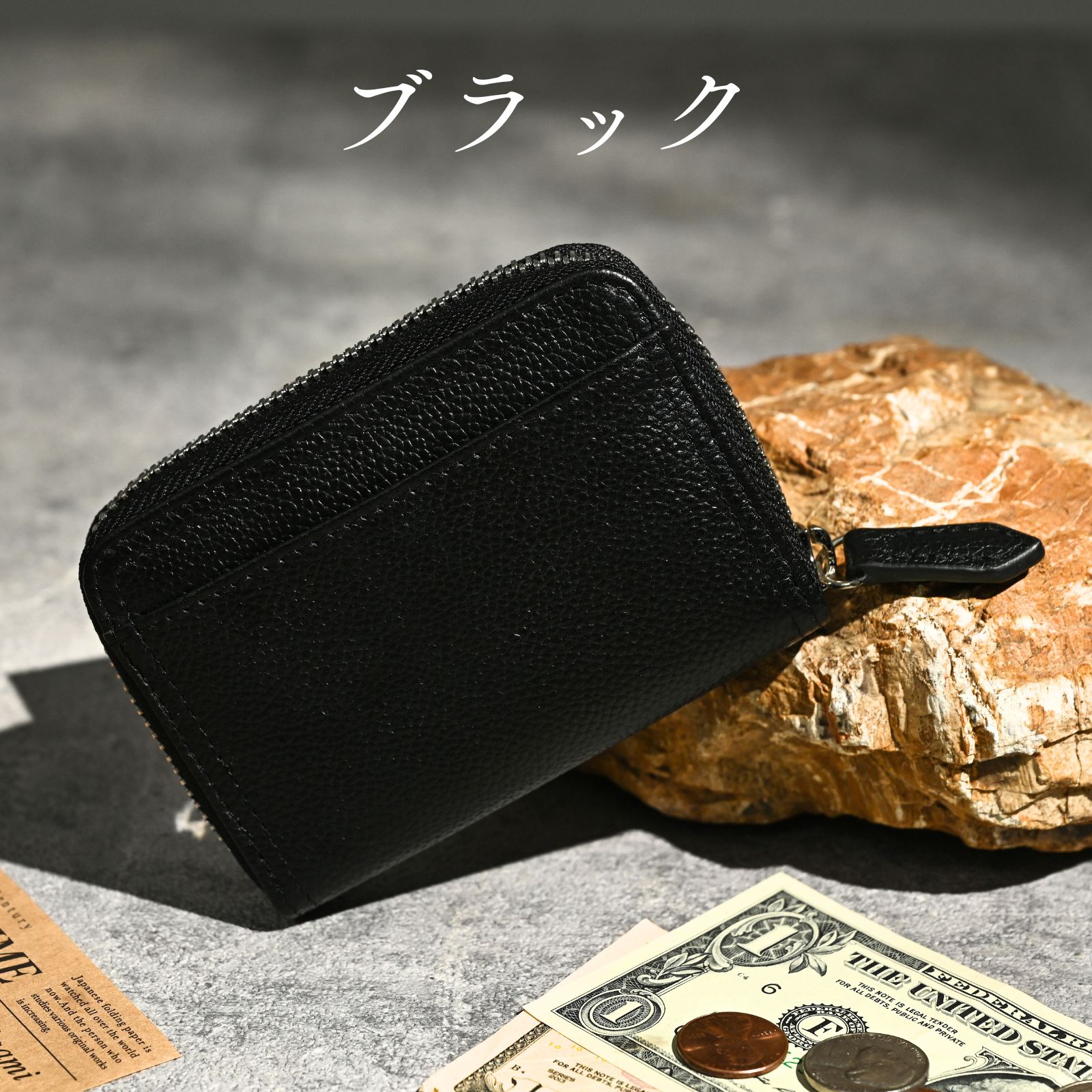 LAZZARO 小銭入れ メンズ 本革 レザー コインケース カード入れ 財布