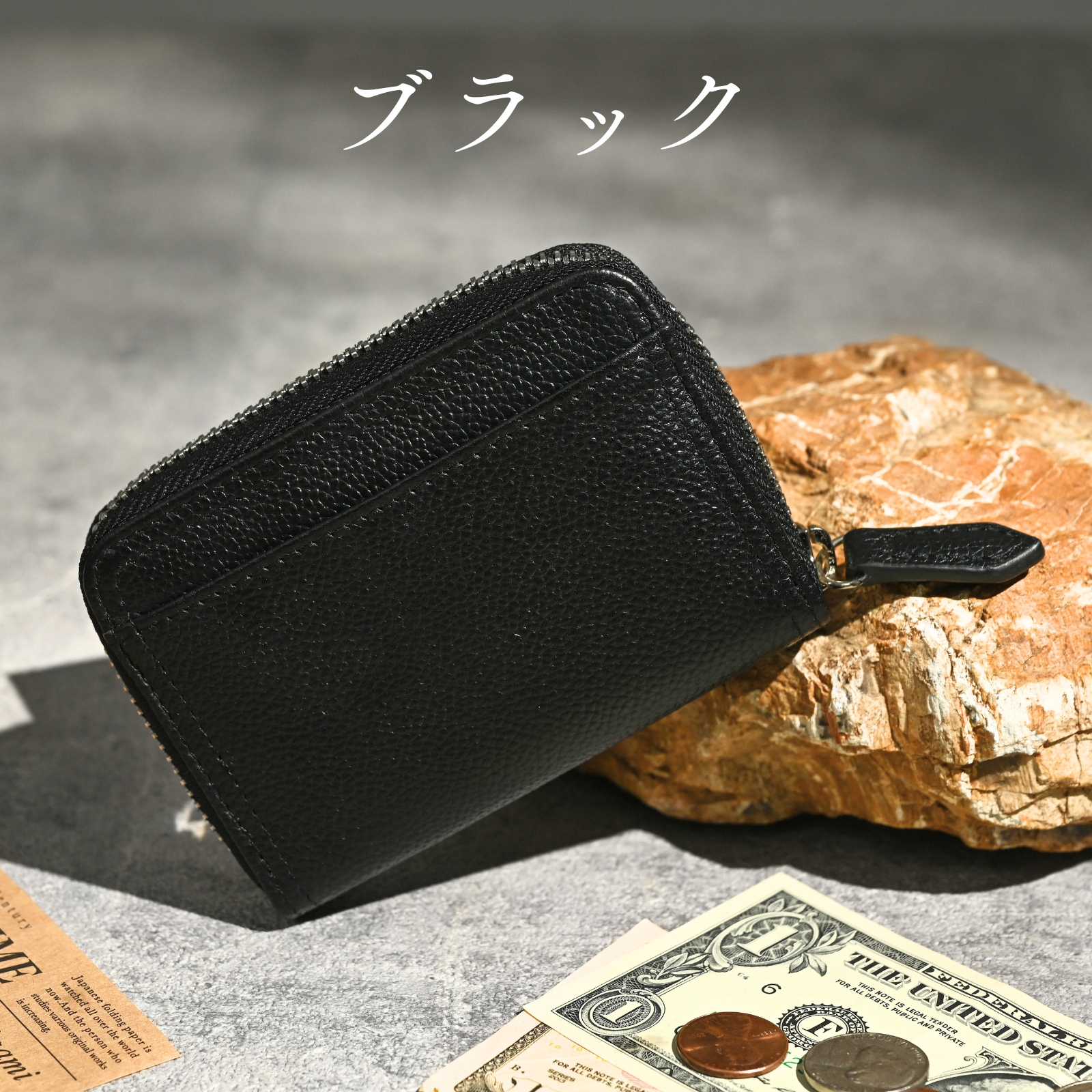 LAZZARO 小銭入れ メンズ 本革 レザー コインケース カード入れ 財布