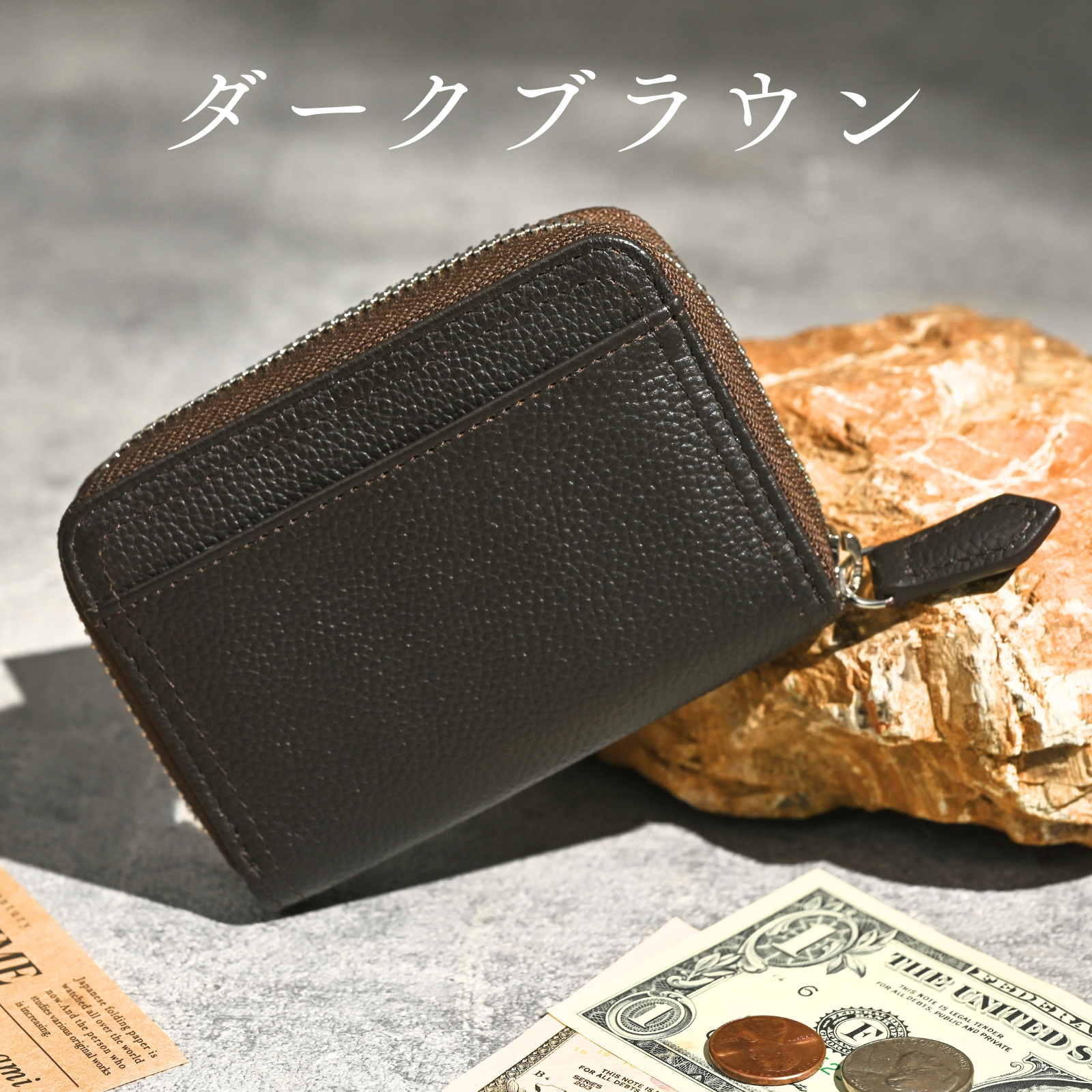 LAZZARO 小銭入れ メンズ 本革 レザー コインケース カード入れ 財布 