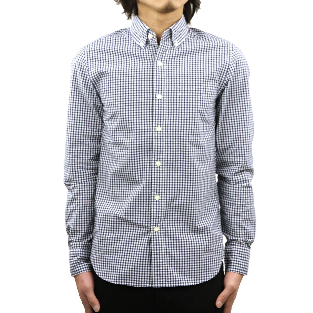 00s J.CREW ストライプシャツ 長袖シャツ ペールオレンジ J.CREW（ジェイクルー） シャツ メンズ 正規品 長袖シャツ ボタン