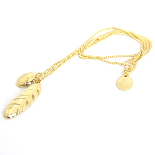 HARIM（ハリム） 正規販売店 ネックレス NEW LEEF FEATHER VERY SHINE