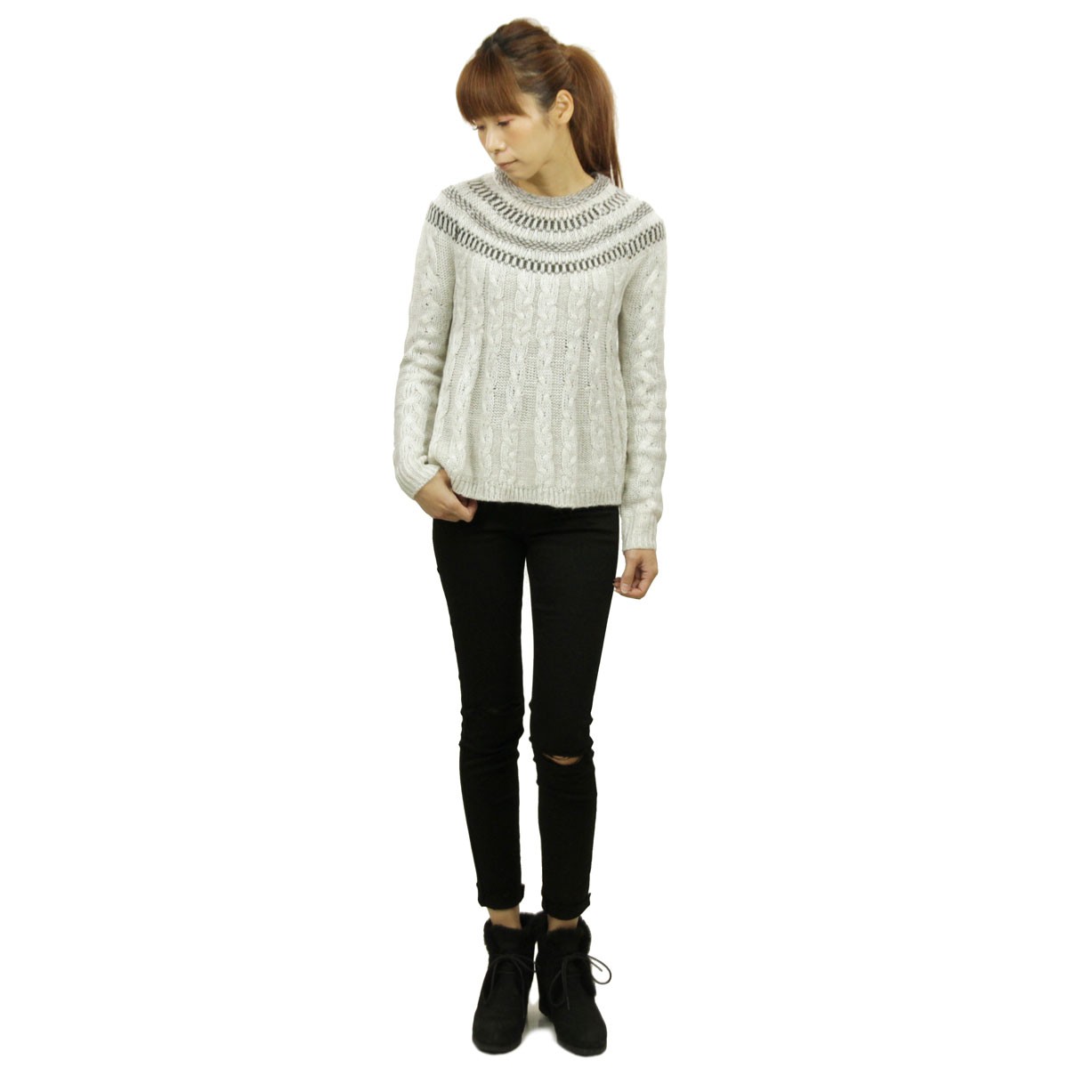 ホリスター レディース HOLLISTER 正規品 セーター Cable Swing Sweater 350-507-0573-118 Hollister 30%OFFセール 【販売期間 7/19 0:00〜7/22 23:59