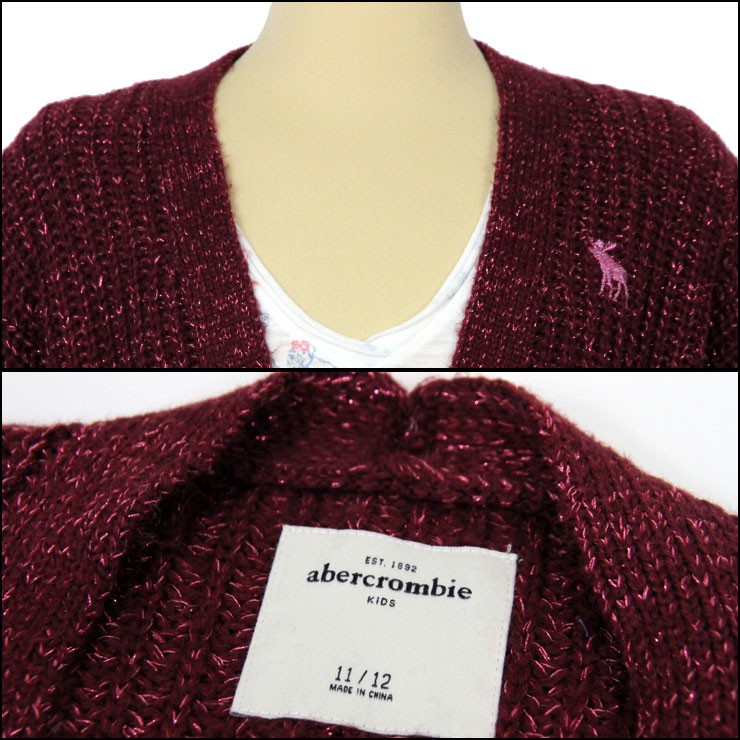 アバクロキッズ AbercrombieKids 正規品 子供服 ガールズ カーディガン boyfriend cardigan 250-755-0303-054