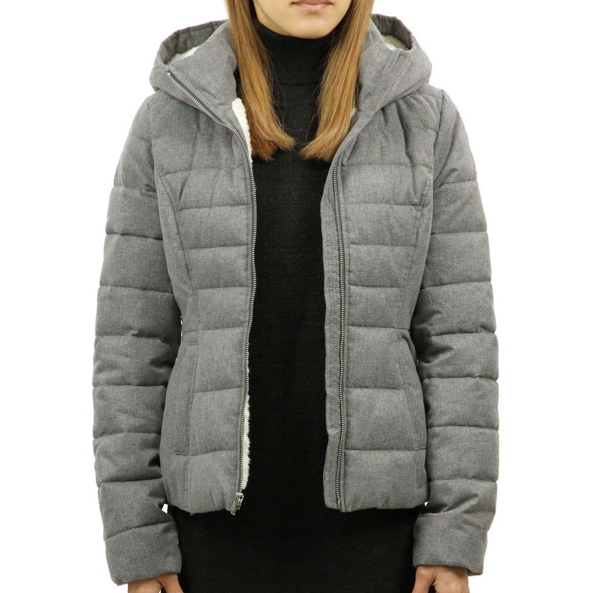 ホリスター アウター レディース 正規品 HOLLISTER ジャケット ダウン風パファージャケット Sherpa-Lined Puffer  Jacket