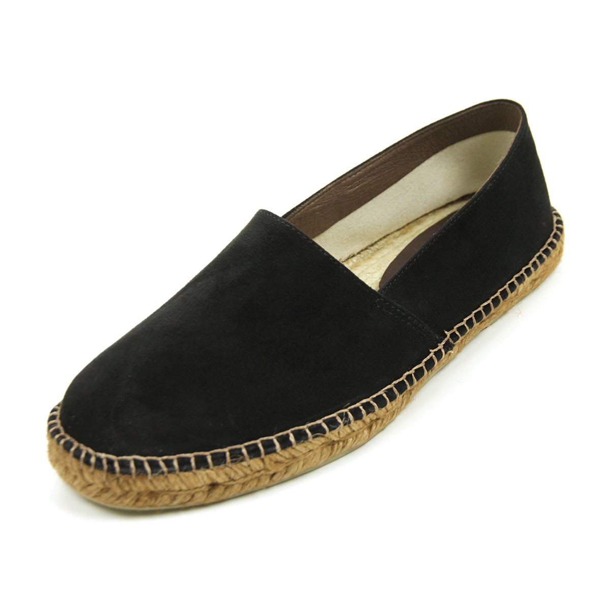 サルヴィ SALVI  シューズ 正規販売店 エスパドリーユ ESPADRILLE SUEDE PP SHOES エスパドリーユ スエードシューズ 44-46PP NEGRO BLACK