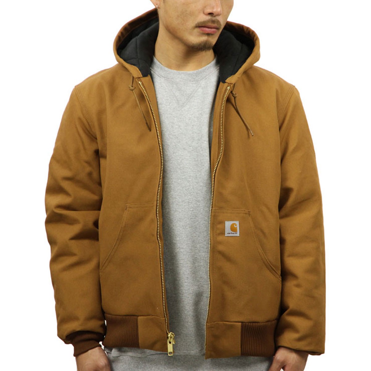 カーハート ジャケット メンズ 正規品 CARHARTT アウター ダックフードアクティブジャケット QUILTED FLANNEL LINED  DUCK ACTIVE JACKET J140